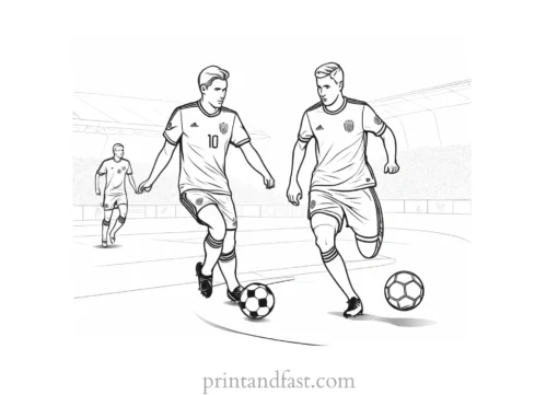 soccer coloring page simple