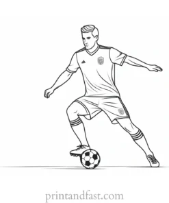 soccer coloring page template