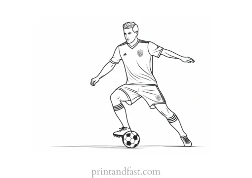 soccer coloring page template