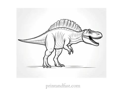 spinosaurus coloring page educational