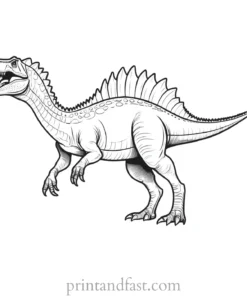 spinosaurus coloring page fierce