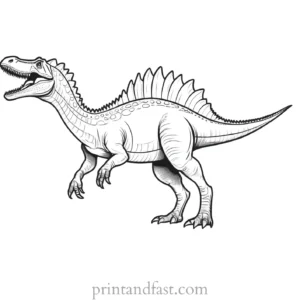 spinosaurus coloring page fierce