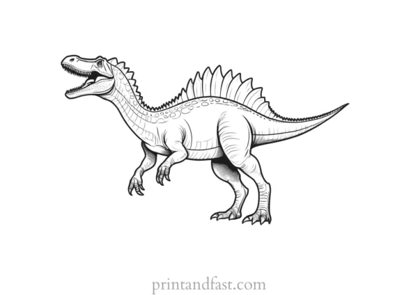 spinosaurus coloring page fierce