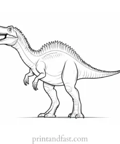 spinosaurus coloring page outline