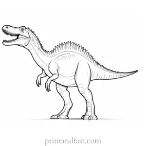 spinosaurus coloring page outline