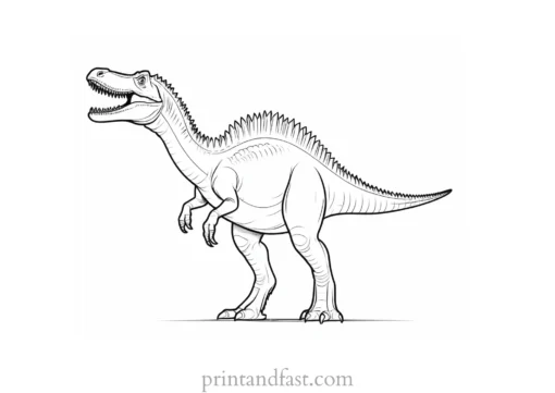 spinosaurus coloring page outline