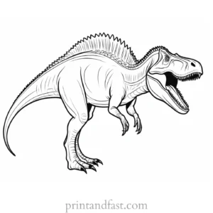 spinosaurus coloring page realistic