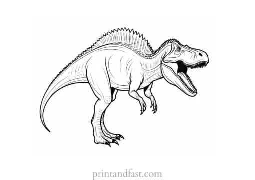 spinosaurus coloring page realistic