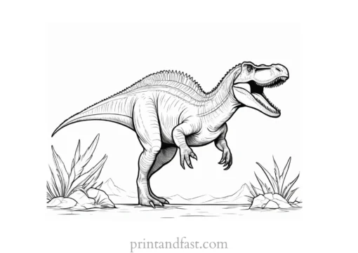 spinosaurus coloring page realistic looking