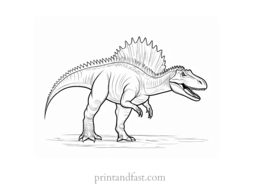 spinosaurus coloring page simple