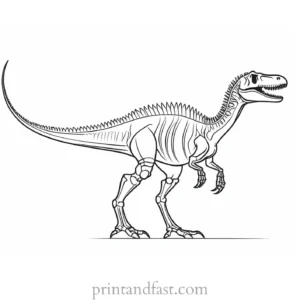 spinosaurus coloring page skeleton