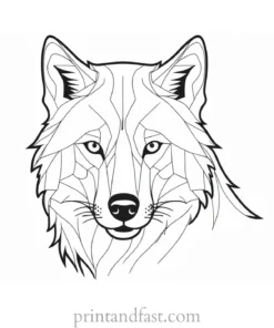 spooky wolf coloring page