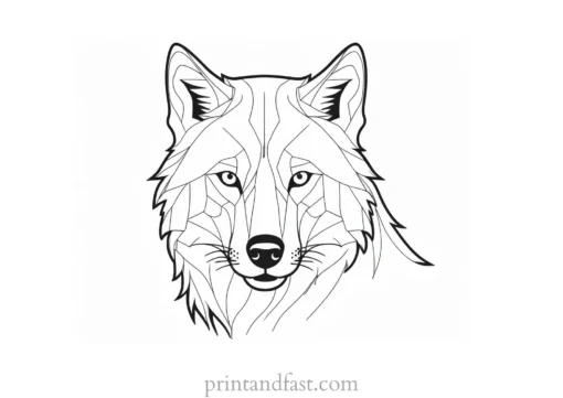 spooky wolf coloring page