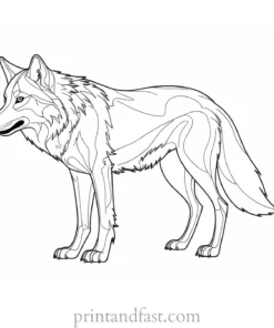 spooky wolf coloring sheet