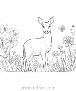 spring coloring page animals