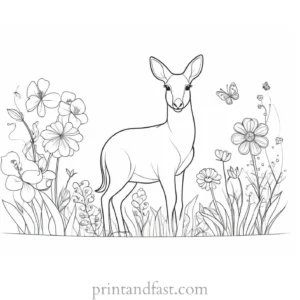 spring coloring page animals