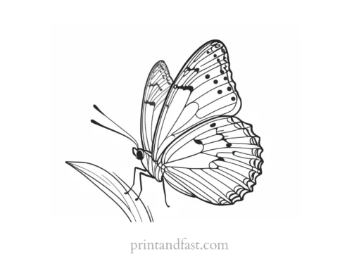 spring coloring page butterfly