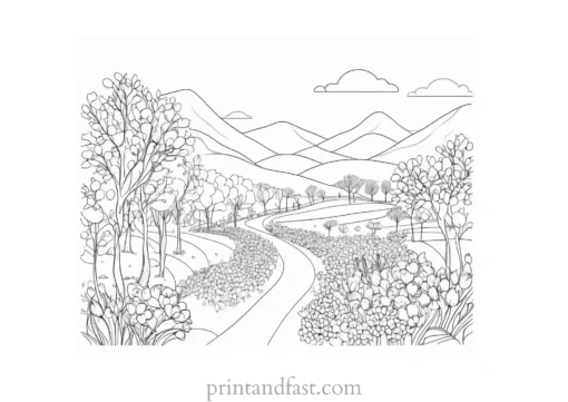 spring coloring page for kids