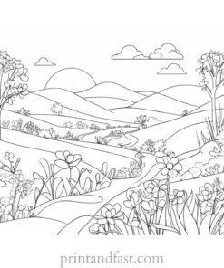 spring coloring page for toddlers