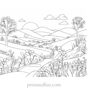 spring coloring page for toddlers