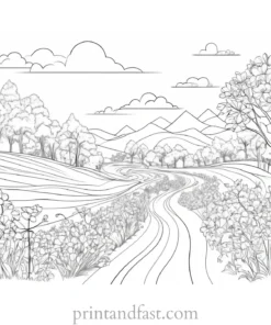 spring coloring page free