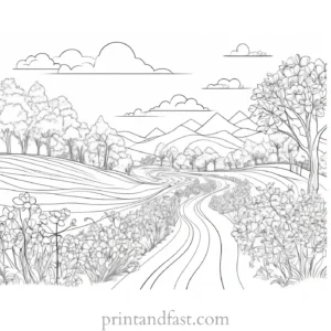 spring coloring page free