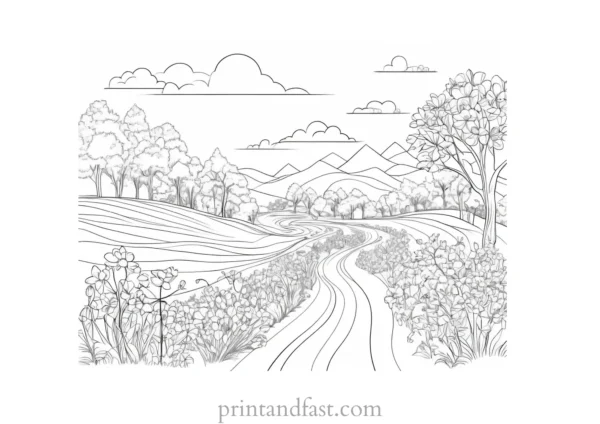 spring coloring page free