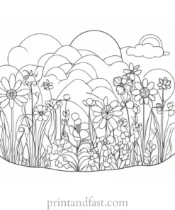 spring coloring page printable