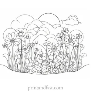 spring coloring page printable