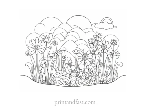 spring coloring page printable