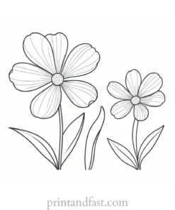 spring flower coloring page