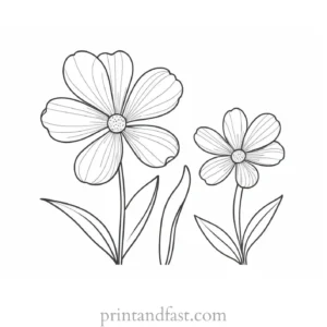 spring flower coloring page