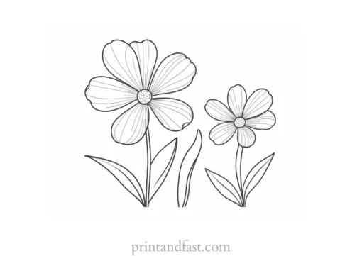 spring flower coloring page