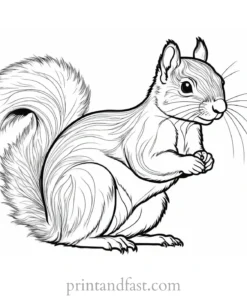 squirrel coloring page for adults