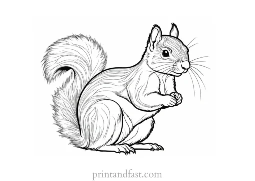 squirrel coloring page for adults