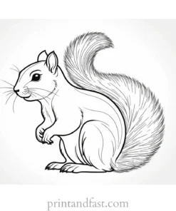 squirrel coloring page printable