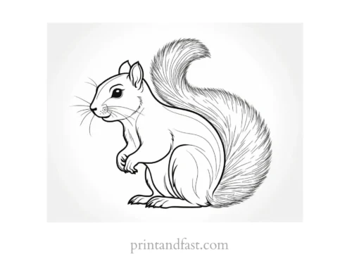 squirrel coloring page printable