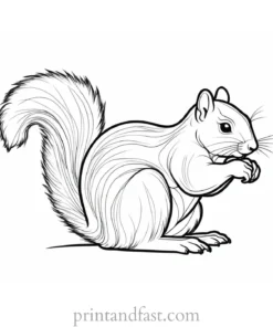 squirrel coloring page template