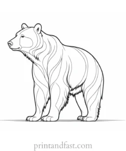 standing Bear Coloring Page