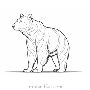 standing Bear Coloring Page