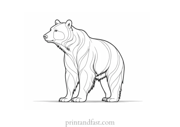 standing Bear Coloring Page