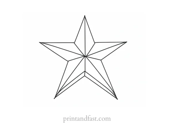 star coloring page design