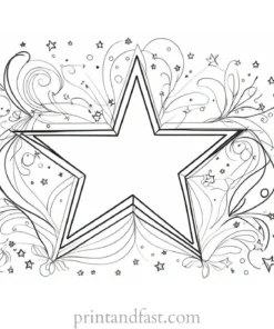 star coloring page doodle