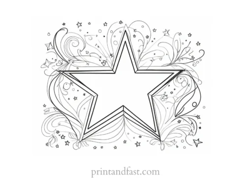 star coloring page doodle