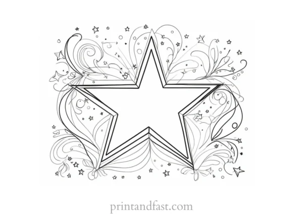 star coloring page doodle