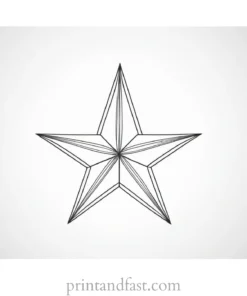 star coloring page easy