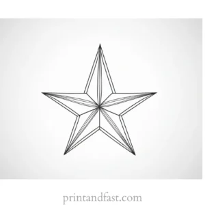 star coloring page easy