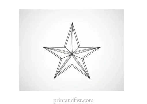 star coloring page easy