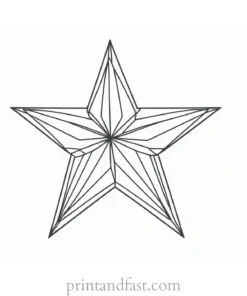 star coloring page for kids