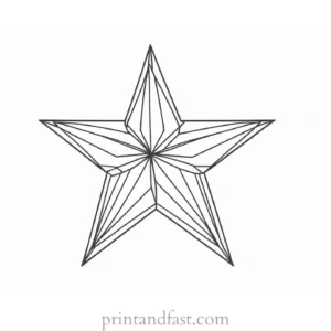 star coloring page for kids